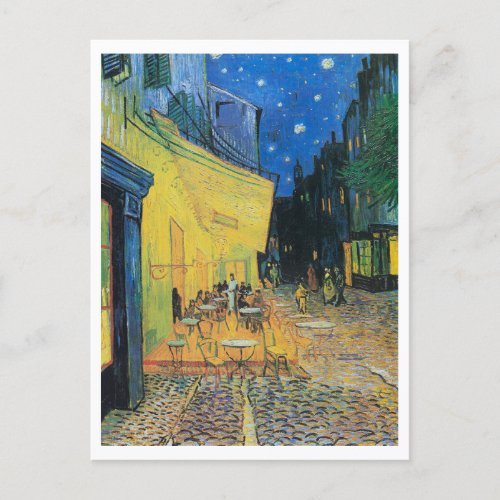 Cafe Terrace at Night by Vincent Van Gogh Postcard