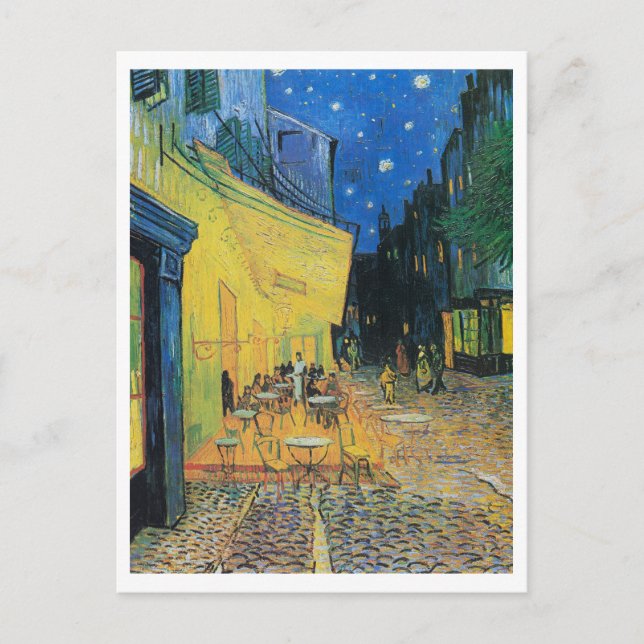 Cafe Terrace at Night by Vincent Van Gogh Postcard (Front)