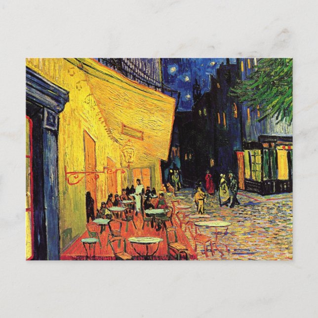 Cafe Terrace at Night by Vincent van Gogh Postcard (Front)