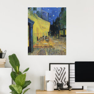 Café Terrace At Night by Vincent van Gogh Poster