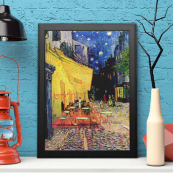 Cafe Terrace At Night By Vincent Van Gogh Poster by VanGogh_Gallery at Zazzle