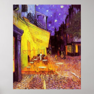 Cafe Terrace at Night  by Vincent van Gogh Poster