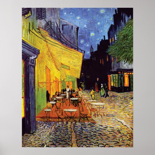 Cafe Terrace at Night by Vincent Van Gogh Poster