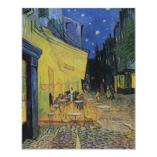 Caf Terrace At Night by Vincent van Gogh Poster