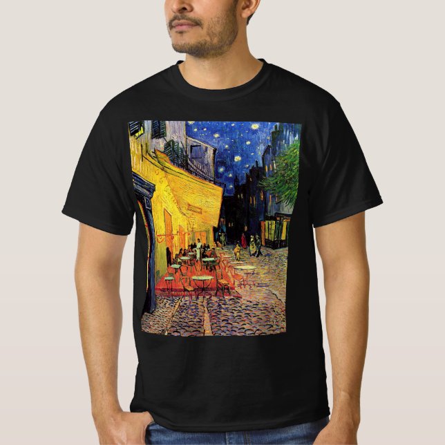 Cafe Terrace at Night by Vincent van Gogh T-Shirt (Front)
