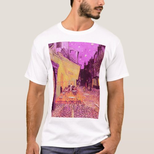 Caf Terrace at Night by Vincent van Gogh T_Shirt