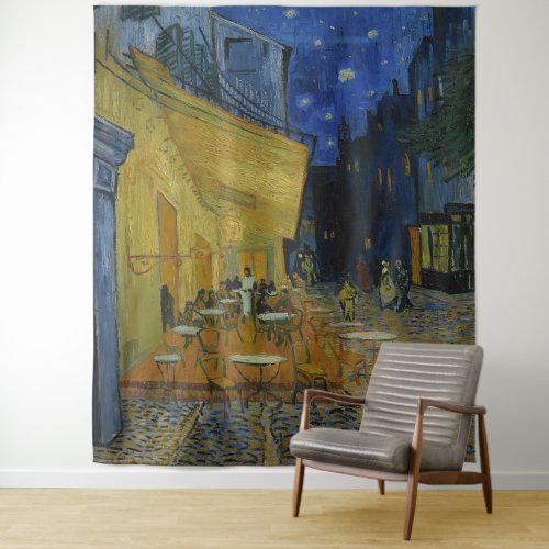 Cafe Terrace at Night by Vincent van Gogh Tapestry