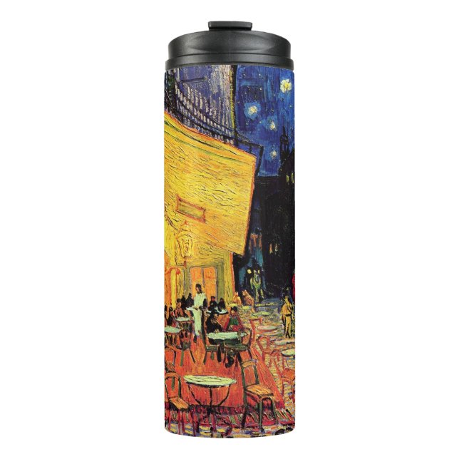Cafe Terrace at Night by Vincent van Gogh Thermal Tumbler (Front)