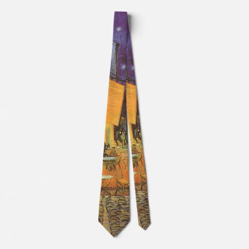 Cafe Terrace at Night by Vincent van Gogh Tie