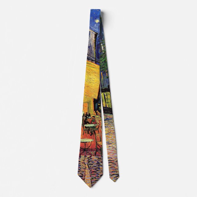 Cafe Terrace at Night by Vincent van Gogh Tie (Front)