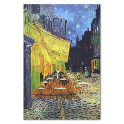 Cafe Terrace at Night by Vincent Van Gogh  Tissue Paper