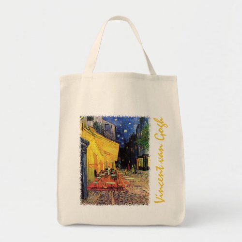 Cafe Terrace at Night by Vincent van Gogh Tote Bag