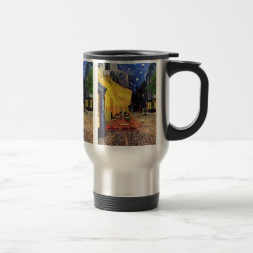 Cafe Terrace at Night by Vincent van Gogh Travel Mug