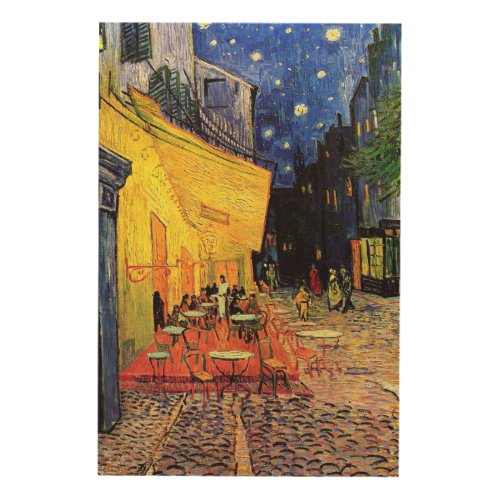 Cafe Terrace at Night by Vincent van Gogh Wood Wall Decor
