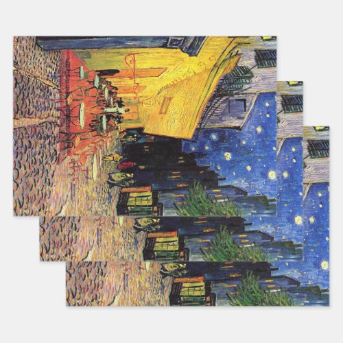 Cafe Terrace at Night by Vincent van Gogh Wrapping Paper Sheets