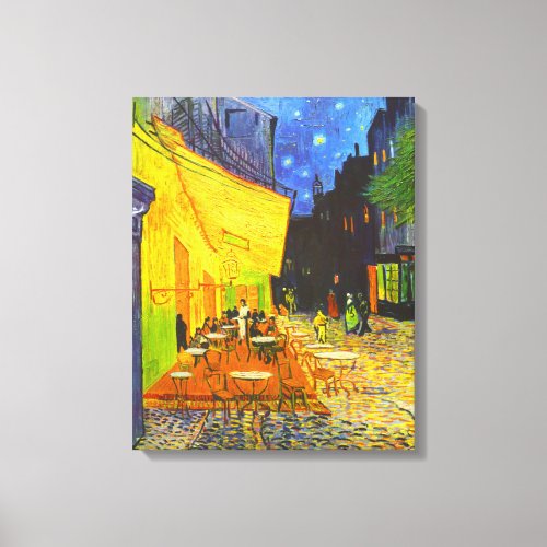 Cafe Terrace at Night Canvas Print