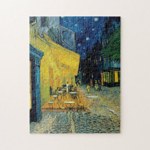 Caf Terrace at Night Jigsaw Puzzle
