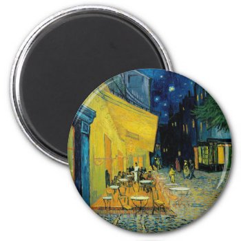 Café Terrace At Night Magnet by vintage_gift_shop at Zazzle