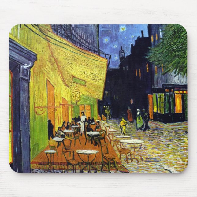 Cafe Terrace at Night Mouse Pad (Front)