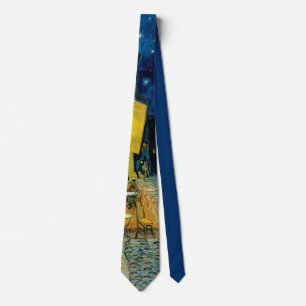 Café Terrace at Night Neck Tie