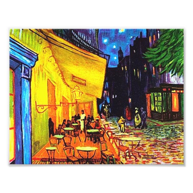 Café Terrace At Night Painting Vincent van Gogh Photo Print (Front)