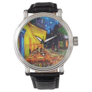 Café Terrace At Night Painting Vincent van Gogh Watch