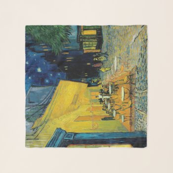 Café Terrace At Night Scarf by vintage_gift_shop at Zazzle