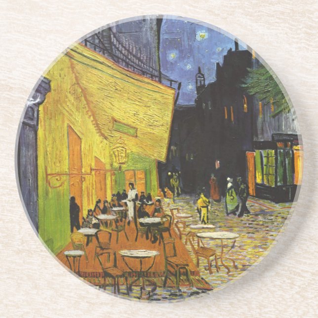 Cafe Terrace at Night Van Gogh Drink Coaster (Front)