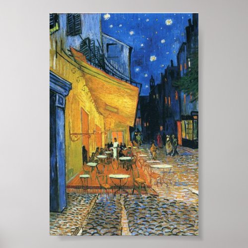  Cafe Terrace at Night Van Gogh Famous Painting  Poster
