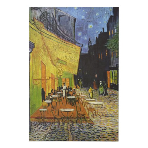 Cafe Terrace at Night Van Gogh Faux Canvas Print