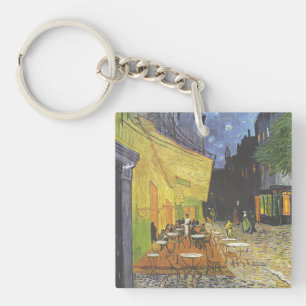 Cafe Terrace at Night Van Gogh Keychain