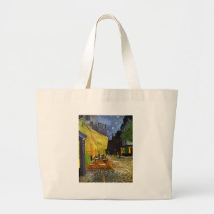 Cafe Terrace at Night Van Gogh Large Tote Bag
