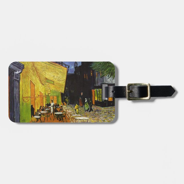 Cafe Terrace at Night Van Gogh Luggage Tag (Front Horizontal)