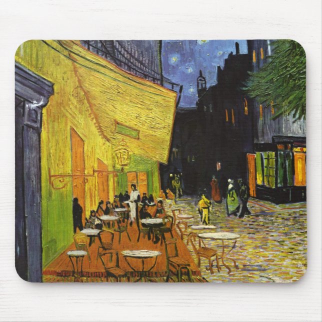 Cafe Terrace at Night Van Gogh Mouse Pad (Front)