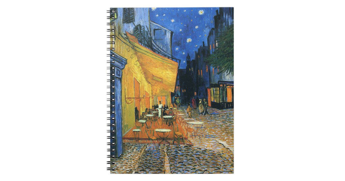 Cafe Terrace At Night Van Gogh Notebook Zazzle Com