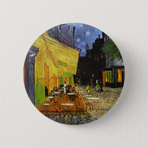 Cafe Terrace at Night Van Gogh Pinback Button