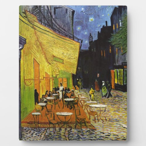 Cafe Terrace at Night Van Gogh Plaque