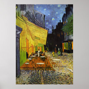 Cafe Terrace at Night Van Gogh Poster