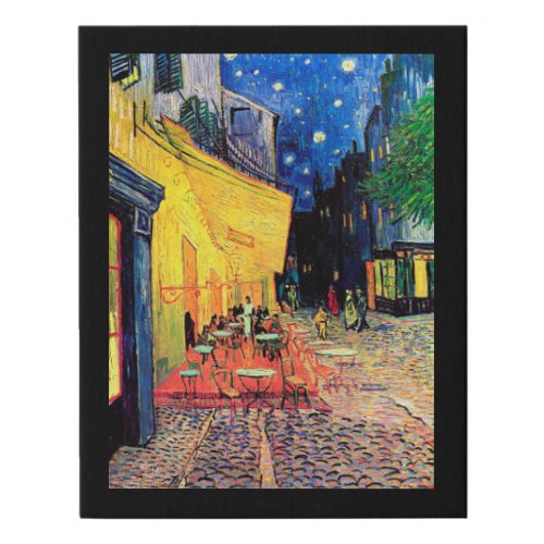 Cafe Terrace at Night Vincent van Gogh 1888 Faux Canvas Print