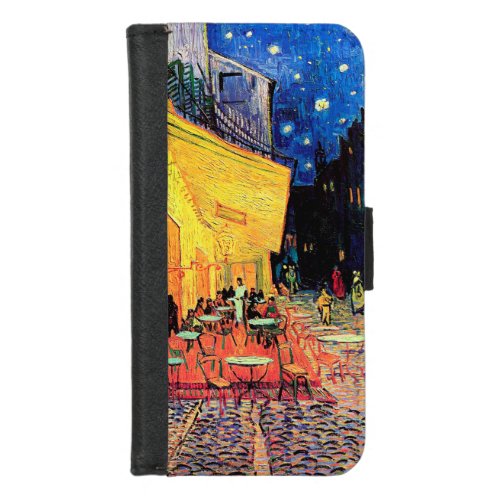 Cafe Terrace at Night Vincent van Gogh 1888 iPhone 87 Wallet Case