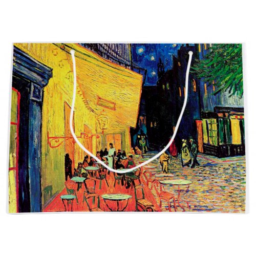 Cafe Terrace at Night Vincent van Gogh 1888 Large Gift Bag