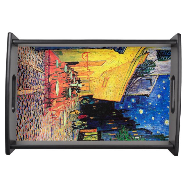 Cafe Terrace at Night, Vincent van Gogh, 1888 Serving Tray (Front)