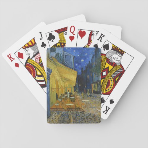 Cafe Terrace at Night  Vincent Van Gogh Playing Cards