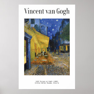 Cafe Terrace at Night   Vincent van Gogh Poster