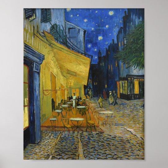 Cafe Terrace at Night | Vincent Van Gogh Poster | Zazzle.com