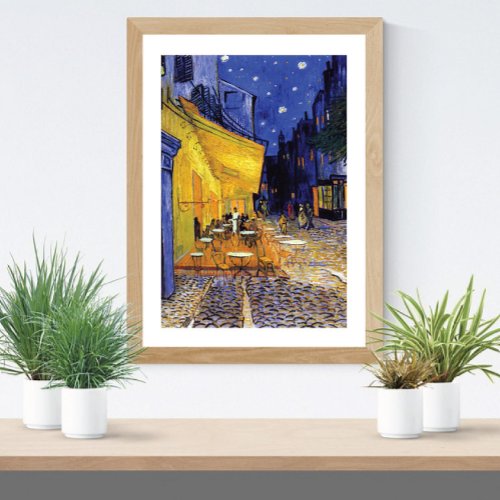 Cafe Terrace at Night Vincent van Gogh Poster