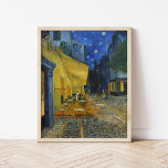 Cafe Terrace at Night | Vincent Van Gogh Poster<br><div class="desc">Cafe Terrace at Night (1888) by Dutch post-impressionist artist Vincent Van Gogh. Original fine art painting is an oil on canvas depicting a starry night scene in front of a French cafe in Arles.

Use the design tools to add custom text or personalize the image.</div>