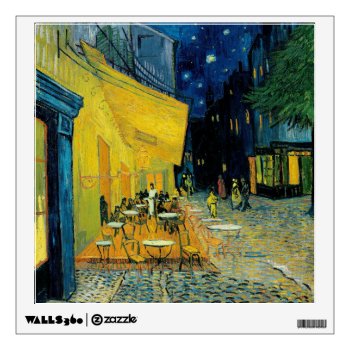 Café Terrace At Night Wall Decal by vintage_gift_shop at Zazzle