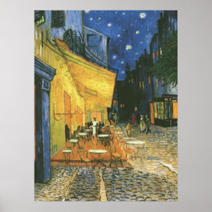 Cafe Terrace by van Gogh Post-Impressionist Poster