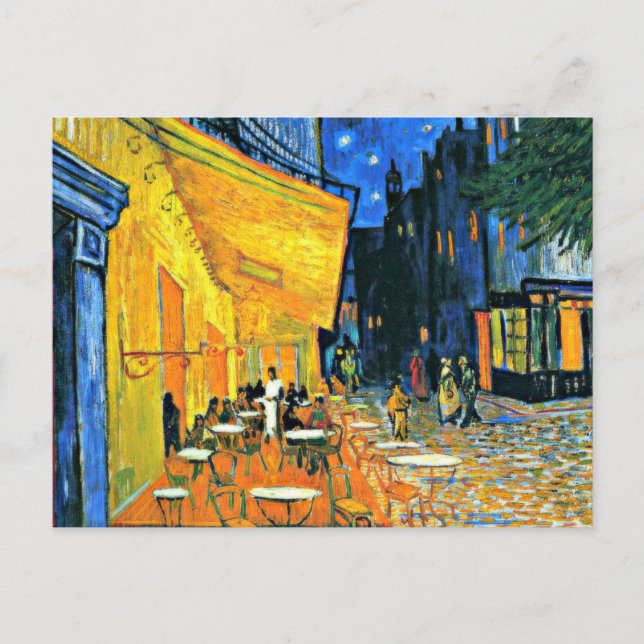 Cafe Terrace by Vincent van Gogh, Holiday Postcard (Front)